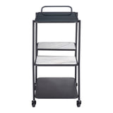 Constanza Bar Cart, Black-Furniture-High Fashion Home