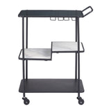 Constanza Bar Cart, Black-Furniture-High Fashion Home