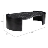 Tartini Coffee Table, Black-Furniture - Accent Tables-High Fashion Home