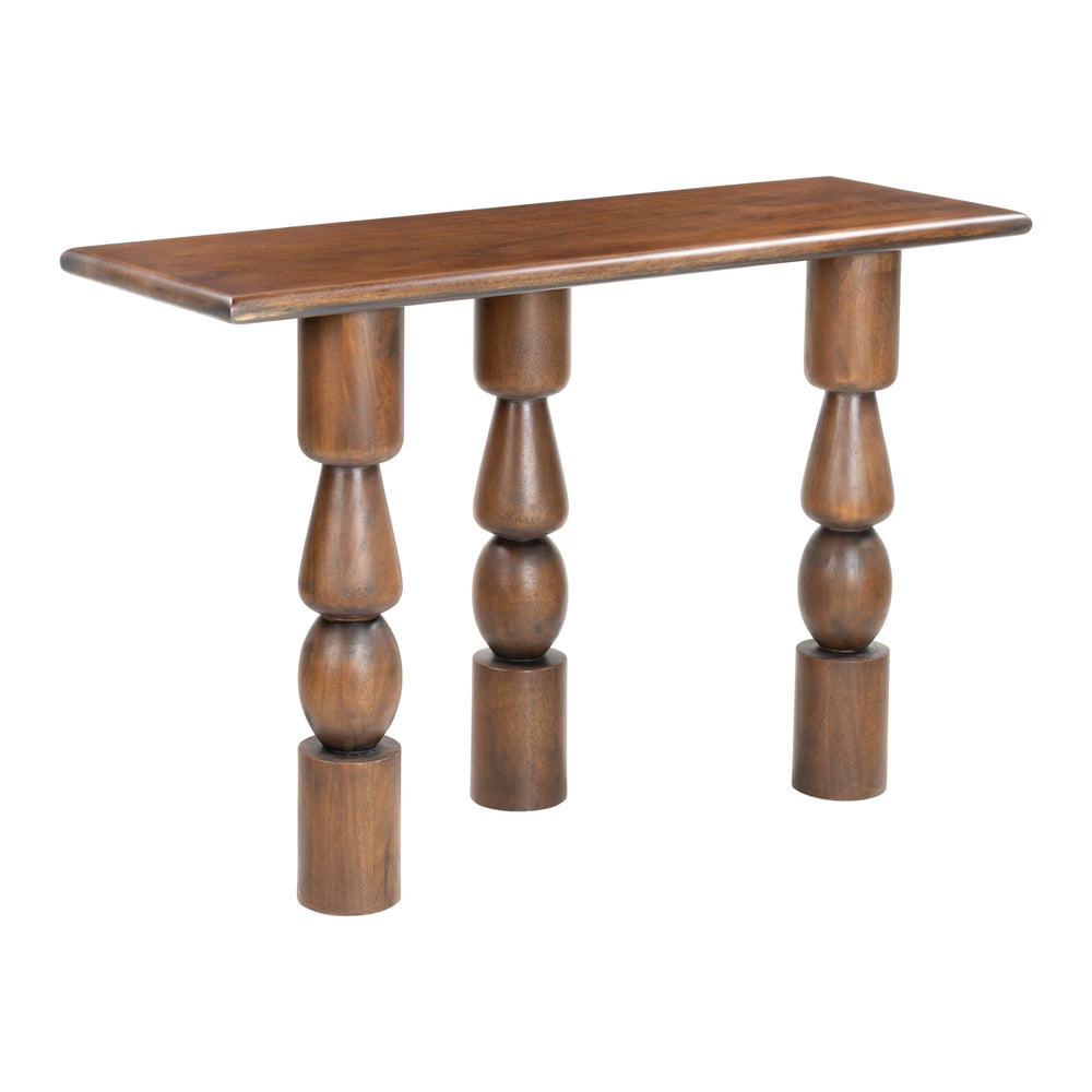 Split Console Table, Brown-Furniture - Accent Tables-High Fashion Home