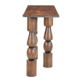 Split Console Table, Brown-Furniture - Accent Tables-High Fashion Home