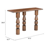 Split Console Table, Brown-Furniture - Accent Tables-High Fashion Home