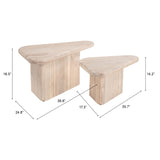 Navidic Coffee Table, Natural, Set of 2-Furniture - Accent Tables-High Fashion Home