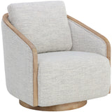 Tasia Swivel Chair, Merino Cotton-Furniture - Chairs-High Fashion Home