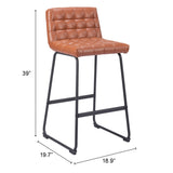 Pago Barstool, Brown, Set of 2