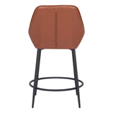 Vila Counter Stool, Brown, Set of 2-Furniture-High Fashion Home