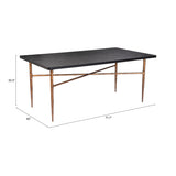 Nida Dining Table, Black-Furniture - Dining-High Fashion Home