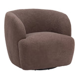 Govan Swivel Chair, Brown-Furniture - Chair-High Fashion Home