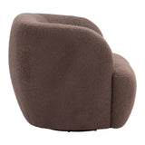 Govan Swivel Chair, Brown-Furniture - Chair-High Fashion Home