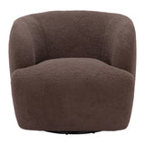 Govan Swivel Chair, Brown-Furniture - Chair-High Fashion Home