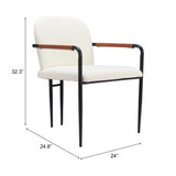 Sibu Dining Chair, Cream-Furniture - Dining-High Fashion Home