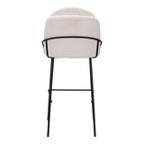 Jambi Bar Stool, Ivory, Set of 2-Furniture-High Fashion Home