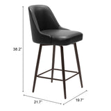 Keppel Swivel Counter Stool, Black