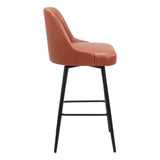 Keppel Swivel Bar Stool, Brown-Furniture-High Fashion Home