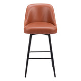 Keppel Swivel Bar Stool, Brown-Furniture-High Fashion Home