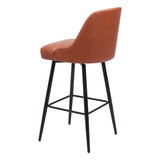 Keppel Swivel Bar Stool, Brown-Furniture-High Fashion Home