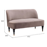 Bintulu Loveseat, Taupe-Furniture - Sofas-High Fashion Home