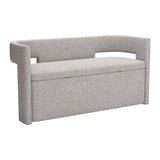 Papua Storage Bench, Gray-Furniture - Benches-High Fashion Home