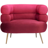 Arish Chair, Red-Furniture - Chairs-High Fashion Home