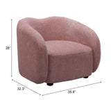 Tallin Chair, Mauve Pink-Furniture - Chair-High Fashion Home