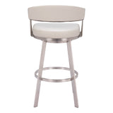 Bantry Swivel Bar Stool, White-Furniture-High Fashion Home