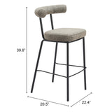 Kede Barstool, Green Tweed