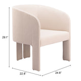 Hull Chair, Beige-Furniture - Chair-High Fashion Home