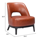 Mistley Chair, Brown-Furniture - Chair-High Fashion Home