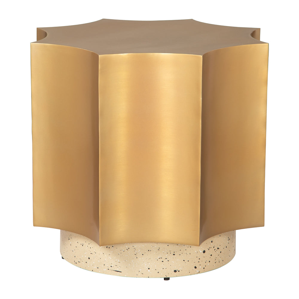 Osam Side Table, Gold-Furniture - Accent Tables-High Fashion Home