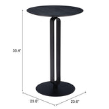 Derry Counter Table, Black-Furniture - Accent Tables-High Fashion Home