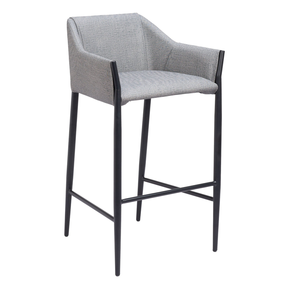 Andover Bar Stool, Slate Gray-Furniture-High Fashion Home