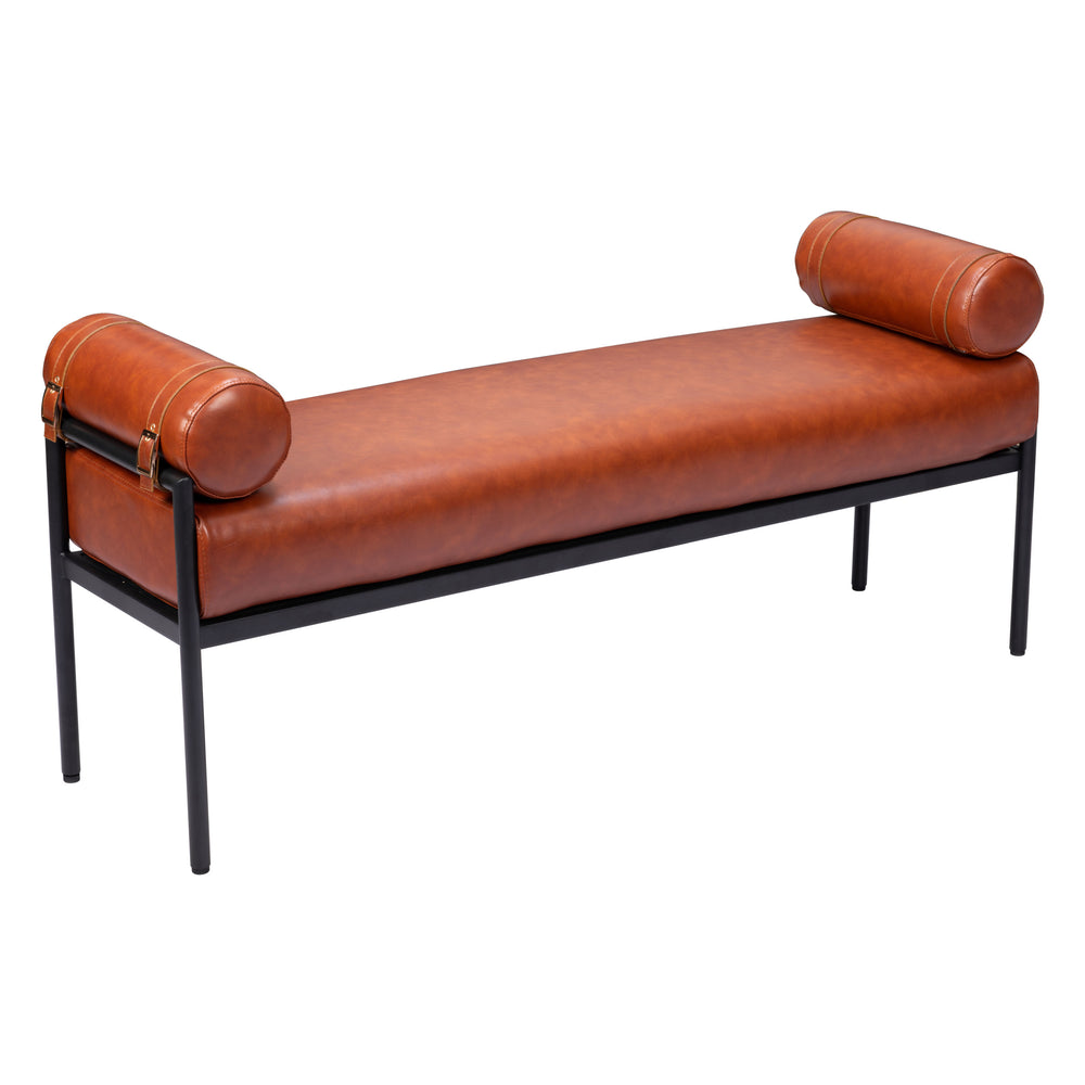 Barrow Bench, Brown-Furniture - Benches-High Fashion Home