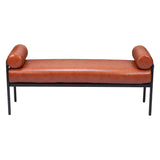 Barrow Bench, Brown-Furniture - Benches-High Fashion Home