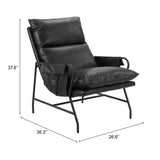 Halaus Chair, Black-Furniture - Chair-High Fashion Home