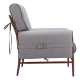 Klem Chair, Gray-Furniture - Chair-High Fashion Home