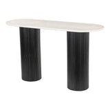 Izola Console Table, White-Furniture - Accent Tables-High Fashion Home