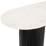 Izola Console Table, White-Furniture - Accent Tables-High Fashion Home