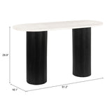 Izola Console Table, White-Furniture - Accent Tables-High Fashion Home