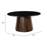 Aipe Coffee Table, Black-Furniture - Accent Tables-High Fashion Home