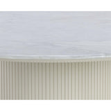 Paloma Round Dining Table, White Marble-Furniture - Dining-High Fashion Home