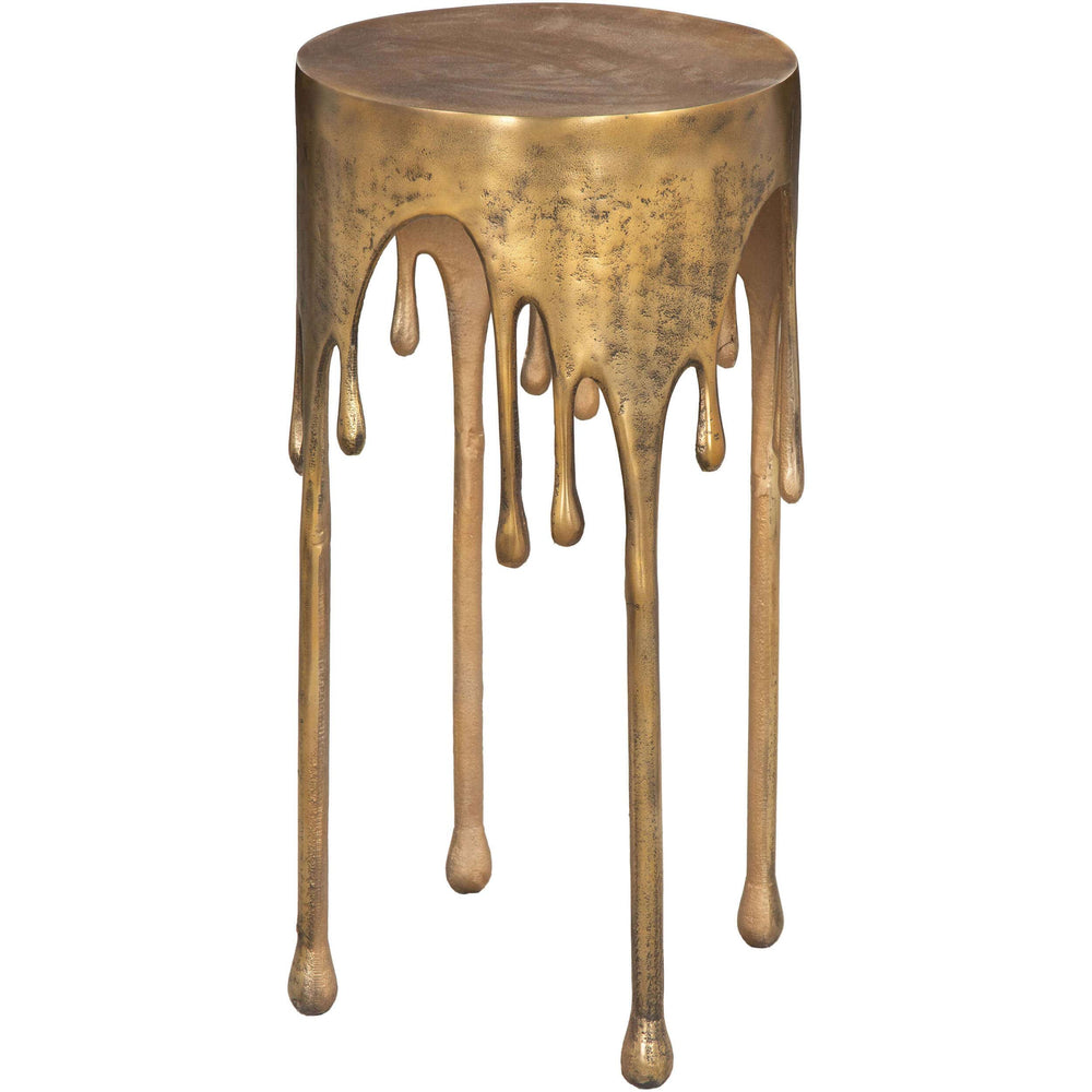 Drip Accent Table, Antique Brass-Furniture - Accent Tables-High Fashion Home