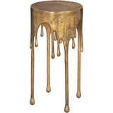 Drip Accent Table, Antique Brass-Furniture - Accent Tables-High Fashion Home