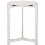 Barmas Side Table, White-Furniture - Accent Tables-High Fashion Home