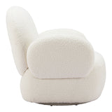 Pilka Swivel Chair, White-Furniture - Chair-High Fashion Home