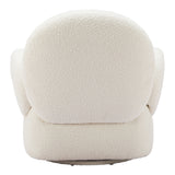 Pilka Swivel Chair, White-Furniture - Chair-High Fashion Home