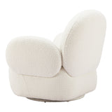 Pilka Swivel Chair, White-Furniture - Chair-High Fashion Home