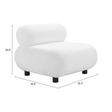 Rahat Chair, White-Furniture - Chair-High Fashion Home