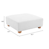 Tayte Ottoman, White-Furniture-High Fashion Home