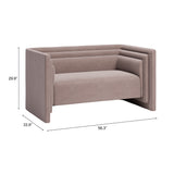 Trippel Loveseat Taupe-Furniture - Sofas-High Fashion Home