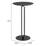 Derry Bar Table, Black-Furniture - Accent Tables-High Fashion Home